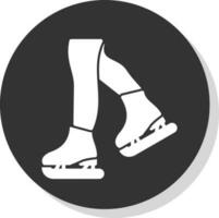 Figure Skating Vector Icon Design