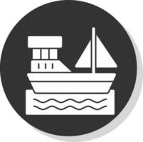 diseño de icono de vector de barco