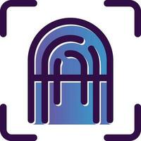 Fingerprint Scan Vector Icon Design