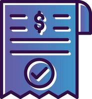 Payment Receipt Vector Icon Design