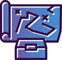 Treasure Map Vector Icon Design