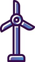 Wind Turbine Vector Icon Design