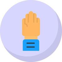 Raise Hand Vector Icon Design