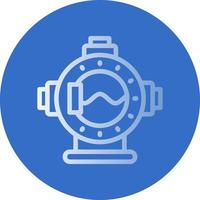 Diving Helmet Vector Icon Design