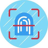 Fingerprint Scan Vector Icon Design