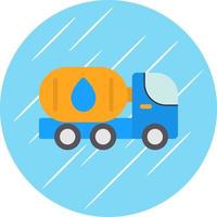 Oil Tanker Vector Icon Design