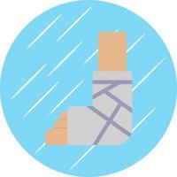 Broken Leg Vector Icon Design