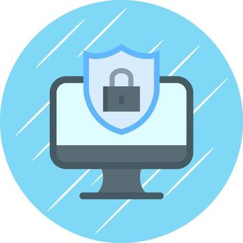 Secure Computer Vector Icon Design