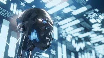künstlich Intelligenz ai Technologie Maschine Lernen futuristisch Innovation, 3d Rendern video
