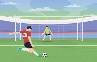 The Penalty Shootout Stock Illustration - Download Image Now