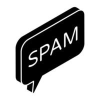 Vector design of spam message