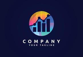 Accounting financial gradient logo, Financial Advisors logo design vector