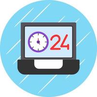 24 Hours Vector Icon Design