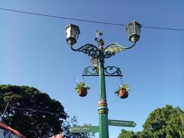 traditional street lights in the city of Yogyakarta photo