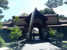 view of historic buildings in the park photo