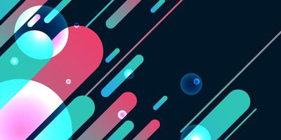 abstract shape with bubble and colourfull gradient vector