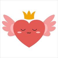 Love wings valentine element vector