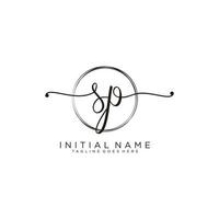 inicial sp femenino logo colecciones modelo. escritura logo de inicial firma, boda, moda, joyería, boutique, floral y botánico con creativo modelo para ninguna empresa o negocio. vector