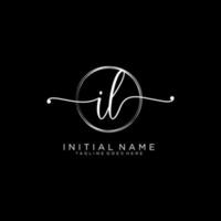 inicial Illinois femenino logo colecciones modelo. escritura logo de inicial firma, boda, moda, joyería, boutique, floral y botánico con creativo modelo para ninguna empresa o negocio. vector