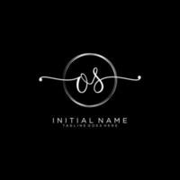 inicial os femenino logo colecciones modelo. escritura logo de inicial firma, boda, moda, joyería, boutique, floral y botánico con creativo modelo para ninguna empresa o negocio. vector