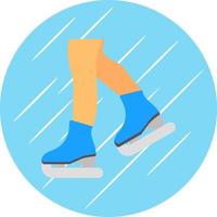 Figure Skating Vector Icon Design