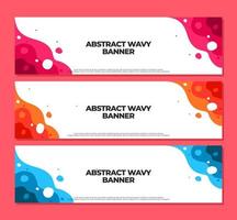 abstract paper cut banner template. horizontal banner template. wavy banner template. Vector liquid shape layout banners. wavy vector design.