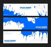 blue banner splash. Blue ink splash on backdrop. Splash background for banner. Splash banner. abstract background. blue splash. vector