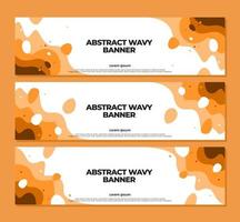 abstract paper cut banner template. wavy vector design. horizontal banner template. wavy banner template. Vector liquid shape layout banners. banner template.