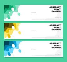 abstract paper cut banner template. wavy vector design. horizontal banner template. wavy banner template. Vector liquid shape layout banners.