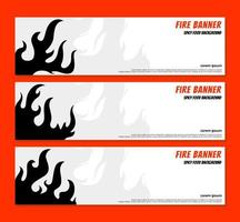 set of fire flame banner. Background with a burning flame. burning fire flame. Fire background. Burning fire. vector