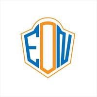 EON abstract monogram shield logo design on white background. EON creative initials letter logo. vector