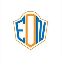EON abstract monogram shield logo design on white background. EON creative initials letter logo. vector