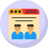 Online Meeting Vector Icon Design