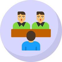 Job Interview Vector Icon Design