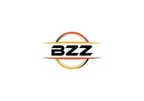 logotipo de forma de mandala de realeza de letra bzz. logotipo de arte de pincel bzz. logotipo de bzz para una empresa, negocio y uso comercial. vector