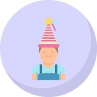 diseño de icono de vector de niño de cumpleaños