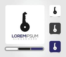 llave con hombre cara logo diseño, contraseña gerente logo modelo vector