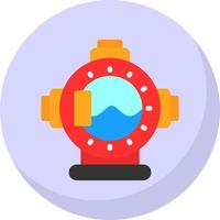 Diving Helmet Vector Icon Design