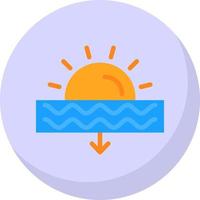 diseño de icono de vector de puesta de sol