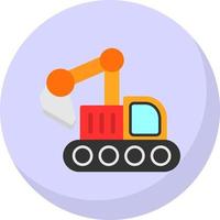 Excavator Vector Icon Design