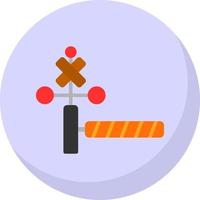 Railroad Crossing Vector Icon Design