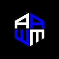 aawm letra logo creativo diseño con vector gráfico, aawm sencillo y moderno logo.