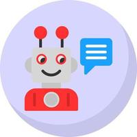 Robot Assistant Vector Icon Design