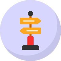 Directional Sign Vector Icon Design