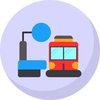 diseño de icono de vector de parada de tren