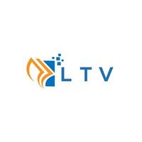 ltv crédito reparar contabilidad logo diseño en blanco antecedentes. ltv creativo iniciales crecimiento grafico letra logo concepto. ltv negocio Finanzas logo diseño. vector