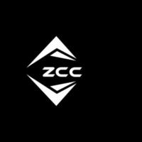 ZCC abstract monogram shield logo design on black background. ZCC creative initials letter logo. vector