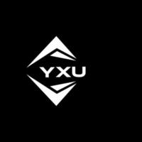 yxu resumen monograma proteger logo diseño en negro antecedentes. yxu creativo iniciales letra logo. vector