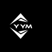 YYM abstract monogram shield logo design on black background. YYM creative initials letter logo. vector