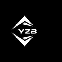 YZB abstract monogram shield logo design on black background. YZB creative initials letter logo. vector